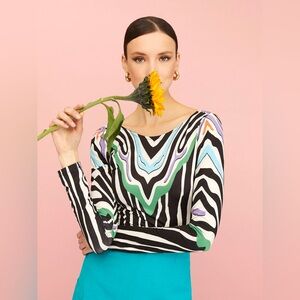 [Nocturne] [NWOT] Striped Open Back Bodysuit